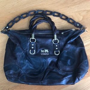 Brown leather Coach bag
